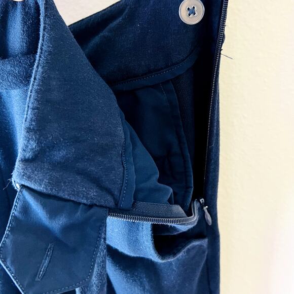 Cabi Size 6 Easy Cropped Pants Wide Leg High Rise 5177 Navy Blue - Picture 7 of 9